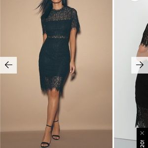 Lulus Remarkable Black Lace dress, size small
